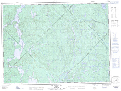 Natural Resources Canada Lac Châteauvert, QC (031P12 CanMatrix) digital map