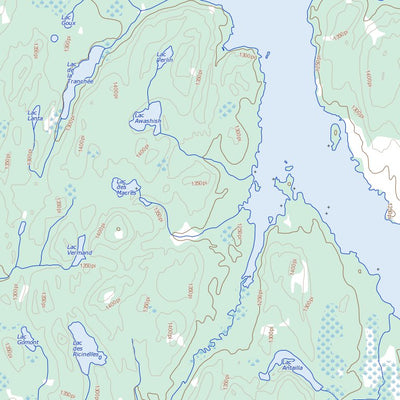Natural Resources Canada Lac Chigoubiche, QC (032H04 Toporama) digital map