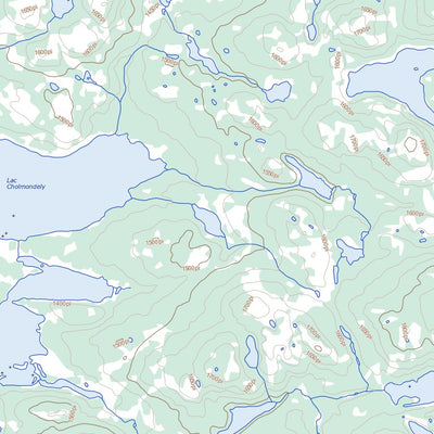 Natural Resources Canada Lac Cholmondely, QC (024A14 Toporama) digital map
