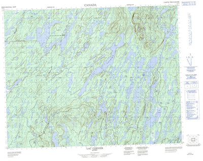 Natural Resources Canada Lac Cosnier, QC (032I15 CanMatrix) digital map