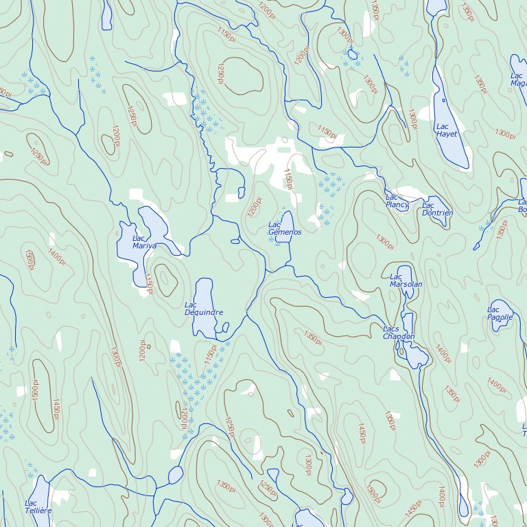 Lac D'Anville, QC (032H03 Toporama) Map by Natural Resources Canada ...