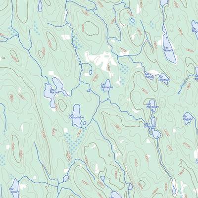 Natural Resources Canada Lac D'Anville, QC (032H03 Toporama) digital map