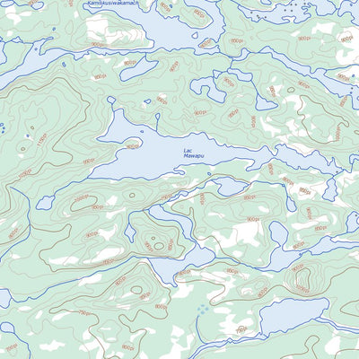 Natural Resources Canada Lac De Vaulx, QC (033F08 Toporama) digital map