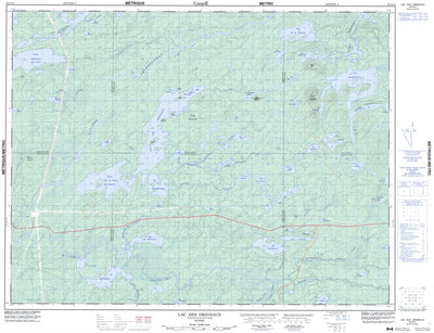 Natural Resources Canada Lac Des Orignaux, QC (032G14 CanMatrix) digital map