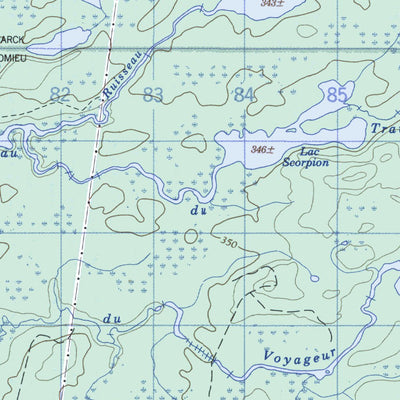 Natural Resources Canada Lac Des Orignaux, QC (032G14 CanMatrix) digital map