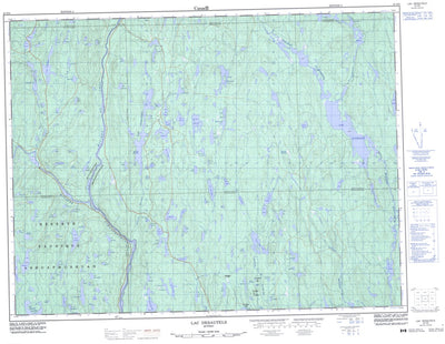 Natural Resources Canada Lac Desautels, QC (032H06 CanMatrix) digital map