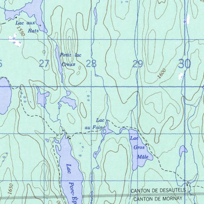 Natural Resources Canada Lac Desautels, QC (032H06 CanMatrix) digital map