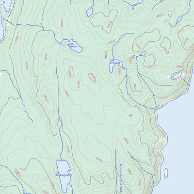 Natural Resources Canada Lac Du Bois Long, QC (022K15 Toporama) digital map