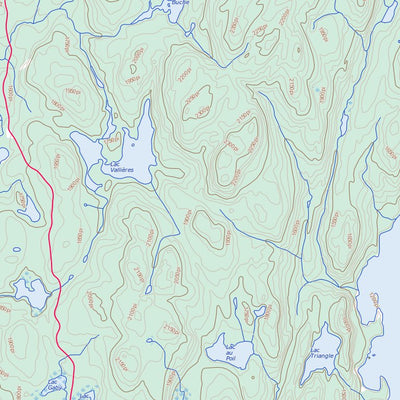 Natural Resources Canada Lac Du Bois Long, QC (022K15 Toporama) digital map