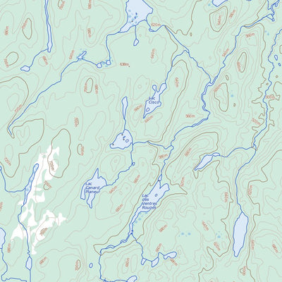 Natural Resources Canada Lac Du Raccourci, QC (022L08 Toporama) digital map