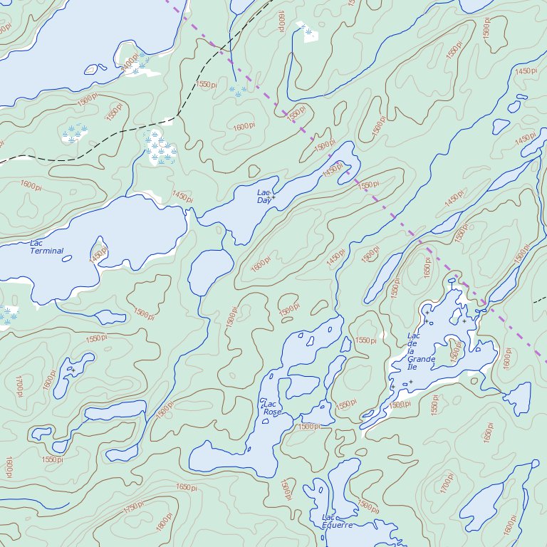 Lac Dubois, QC (032B16 Toporama) Map by Natural Resources Canada ...