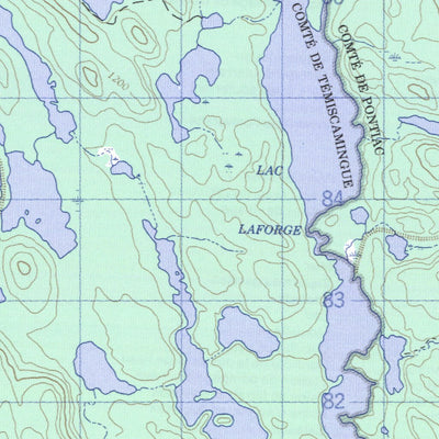Natural Resources Canada Lac Dumoine, QC (031K13 CanMatrix) digital map