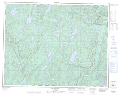 Natural Resources Canada Lac Esnault, QC (022I09 CanMatrix) digital map