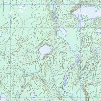 Natural Resources Canada Lac Esnault, QC (022I09 CanMatrix) digital map
