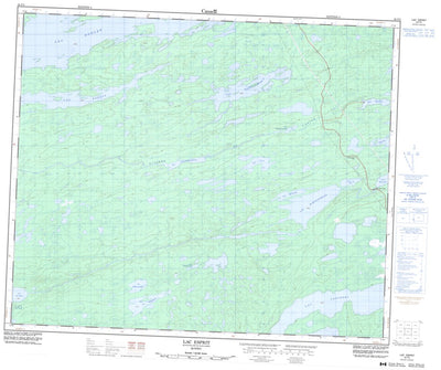 Natural Resources Canada Lac Esprit, QC (033F05 CanMatrix) digital map