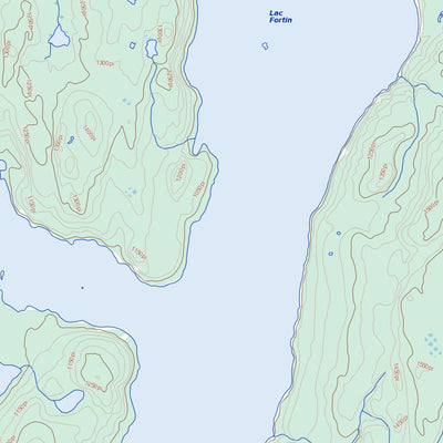 Natural Resources Canada Lac Fortin, QC (022J13 Toporama) digital map