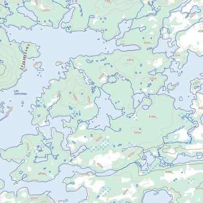 Natural Resources Canada Lac Gancleau, QC (023M12 Toporama) digital map