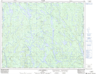 Natural Resources Canada Lac Garneau, QC (012M11 CanMatrix) digital map