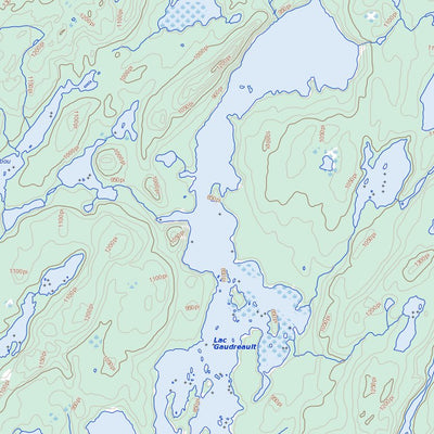 Natural Resources Canada Lac Gaudreault (012L16 Toporama) digital map