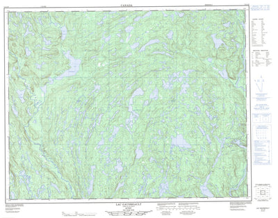 Natural Resources Canada Lac Gaudreault, QC (012L16 CanMatrix) digital map