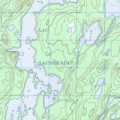 Natural Resources Canada Lac Gaudreault, QC (012L16 CanMatrix) digital map