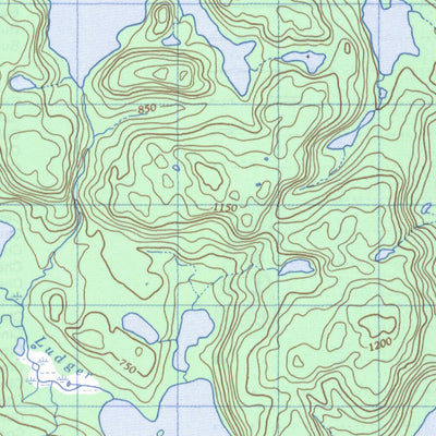 Natural Resources Canada Lac Gaudreault, QC (012L16 CanMatrix) digital map