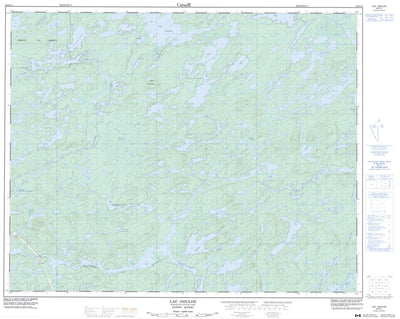 Natural Resources Canada Lac Goulde, QC (032O11 CanMatrix) digital map