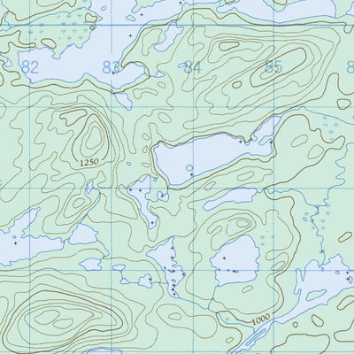 Natural Resources Canada Lac Goulde, QC (032O11 CanMatrix) digital map