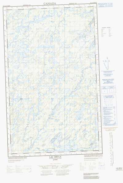 Natural Resources Canada Lac Hecla West, QC (033A09_W CanMatrix) digital map
