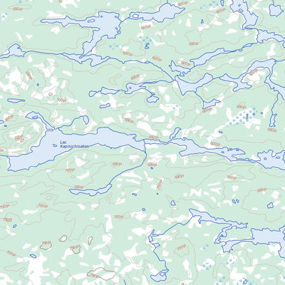 Natural Resources Canada Lac Kowskatehkakmow, QC (033F06 Toporama) digital map