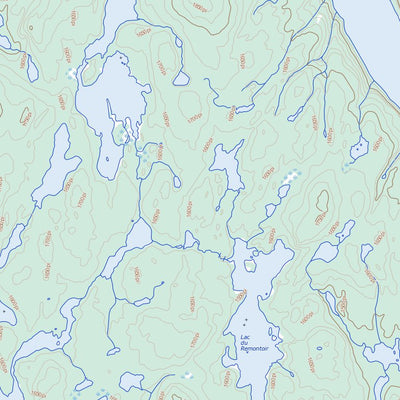 Natural Resources Canada Lac Landriaux, QC (022N11 Toporama) digital map