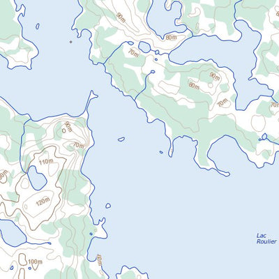 Natural Resources Canada Lac Mangnuc, QC (034N07 Toporama) digital map