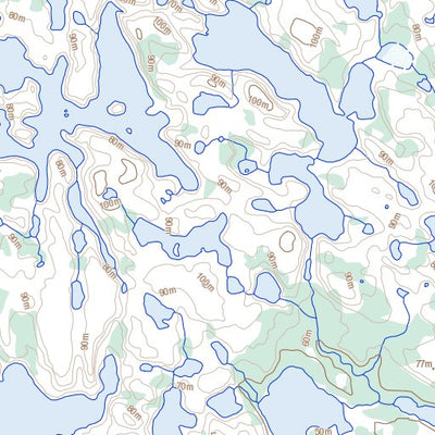 Natural Resources Canada Lac Mangnuc, QC (034N07 Toporama) digital map