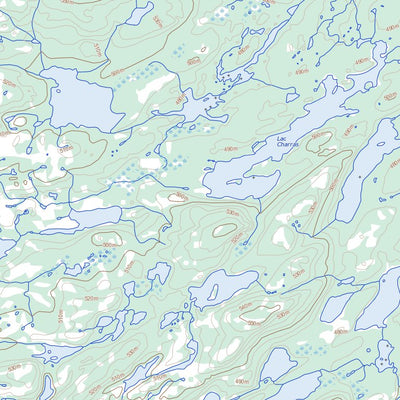 Natural Resources Canada Lac Mannessier (023M07 Toporama) digital map