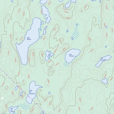 Natural Resources Canada Lac Manouane, QC (031O09 Toporama) digital map