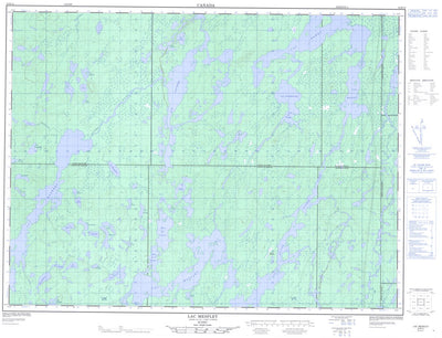 Natural Resources Canada Lac Mesplet, QC (032B13 CanMatrix) digital map