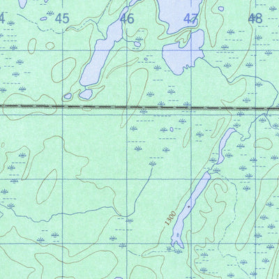 Natural Resources Canada Lac Mesplet, QC (032B13 CanMatrix) digital map