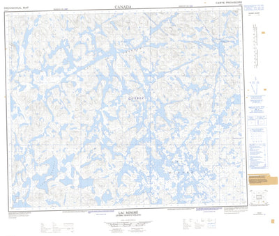 Natural Resources Canada Lac Mingré, NL (023G06 CanMatrix) digital map
