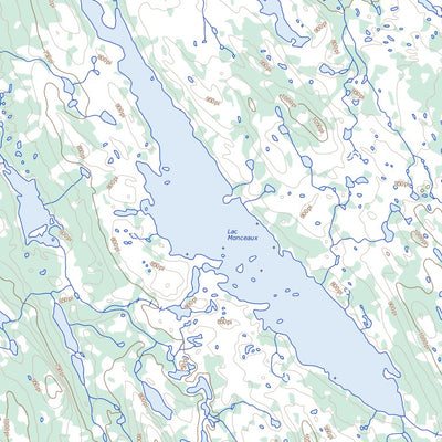 Natural Resources Canada Lac Monceaux, QC (024G16 Toporama) digital map