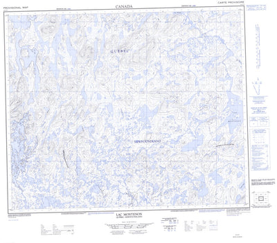 Natural Resources Canada Lac Montenon, NL (023G03 CanMatrix) digital map