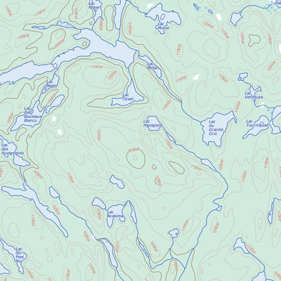 Natural Resources Canada Lac Ostaboningue, QC (031M02 Toporama) digital map