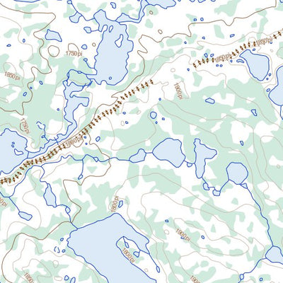 Natural Resources Canada Lac Pennoyer, NL (024A16 Toporama) digital map