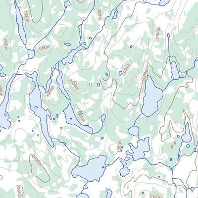 Natural Resources Canada Lac Pennoyer, NL (024A16 Toporama) digital map