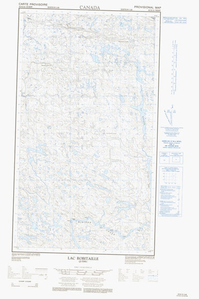 Natural Resources Canada Lac Robitaille West, QC (033N10_W CanMatrix) digital map