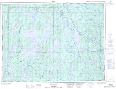 Natural Resources Canada Lac Rohault, QC (032G08 CanMatrix) digital map