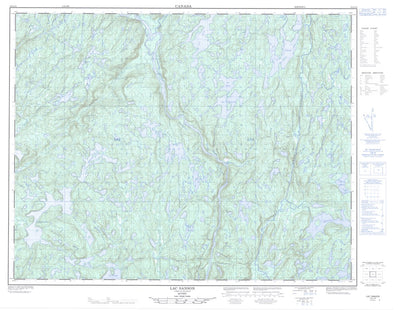 Natural Resources Canada Lac Sanson, QC (012L14 CanMatrix) digital map