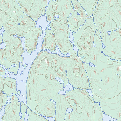 Natural Resources Canada Lac Saumur, QC (012M07 Toporama) digital map