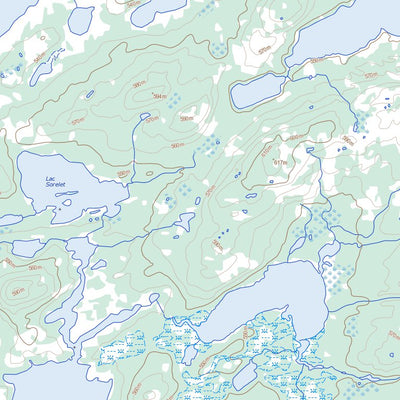 Natural Resources Canada Lac Sorelet, QC (023K12 Toporama) digital map