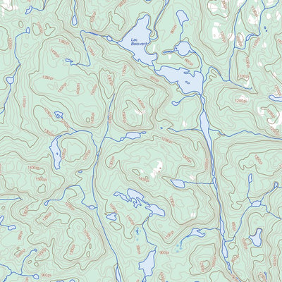 Natural Resources Canada Lac Ternet, QC (022I16 Toporama) digital map