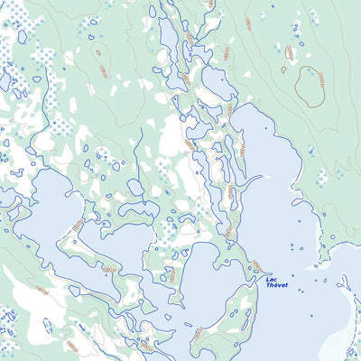 Natural Resources Canada Lac Thévet, NL (022P16 Toporama) digital map